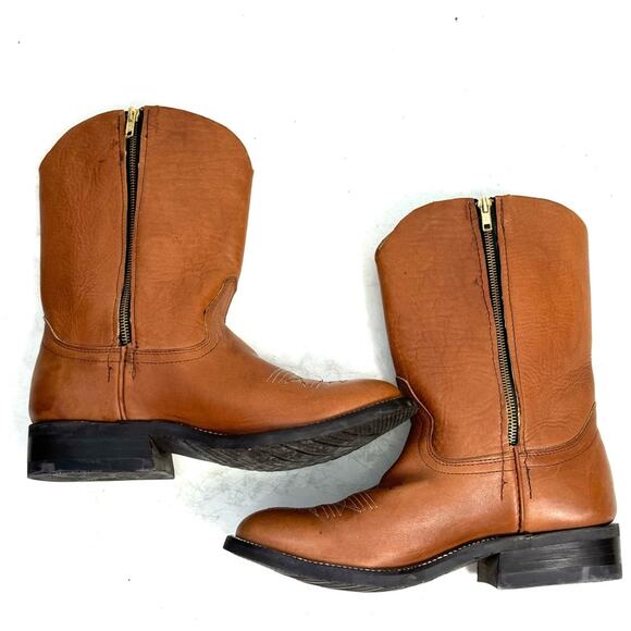 Hondo Tan Leather Men’s Boots Size 8 EE - Picture 6 of 10